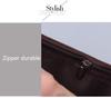 Men's Canvas and Leather Short Wallet with Zipper, Coin Purse, and Multiple Card Slots