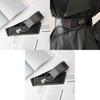 Punk Style Wide Elastic Waist Belt With Rivets Decorative Fashion For Women