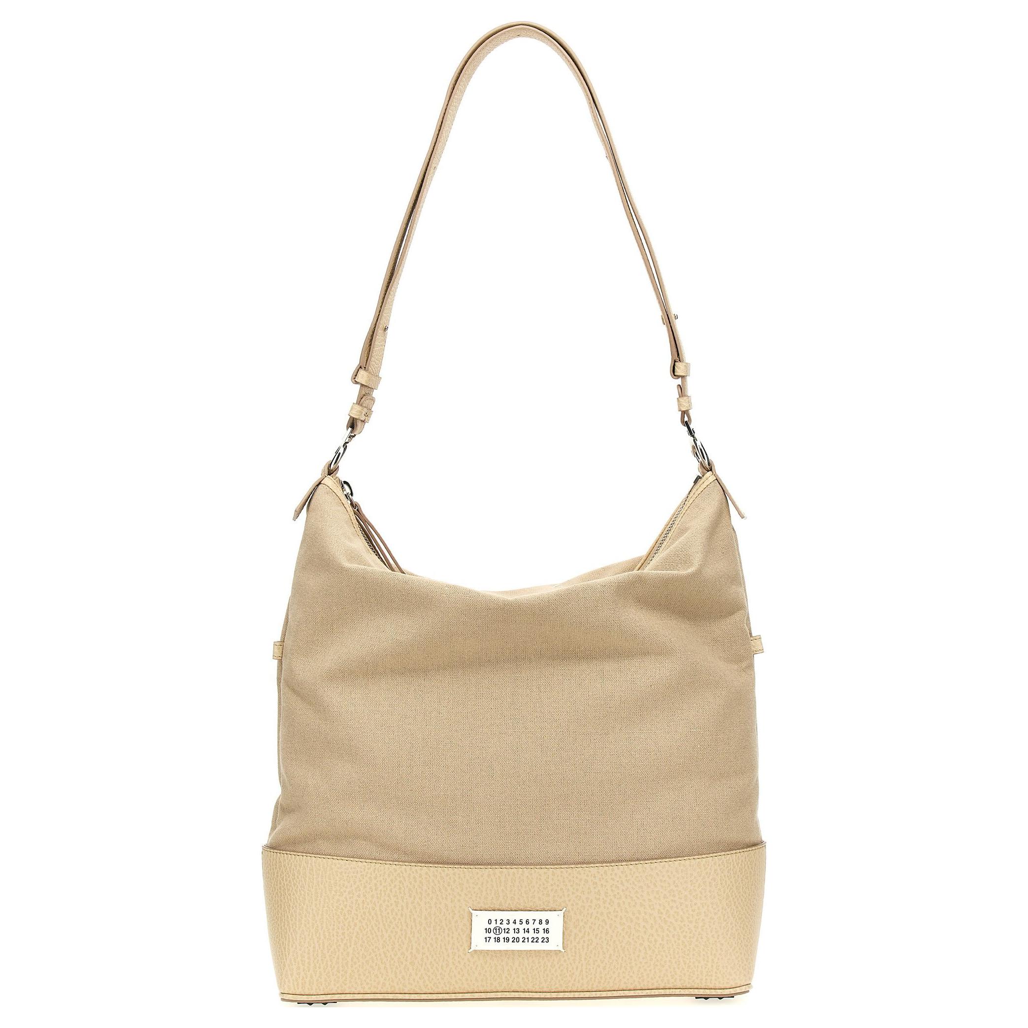 

Maison Margiela 5AC Logo Patch Zip Closure Cotton Polyester Hobo Bag Women Hobo Bag Beige SB1WG0043P4348T2019 Basic Set (Bag+Dust Bag)