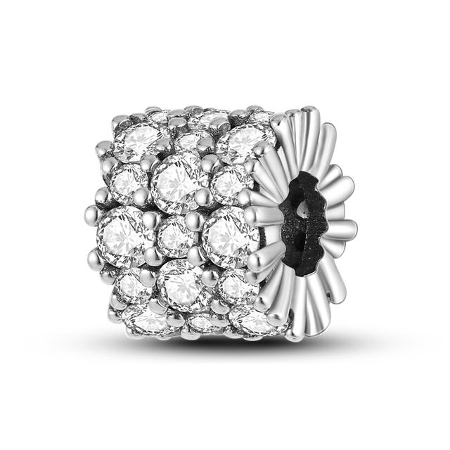 

925 Серебряный Красочный Круглый Инкрустированный Циркон Подвески Бусины Кулон Подходит Браслет 925 Серебряный Ювелирный Подарок