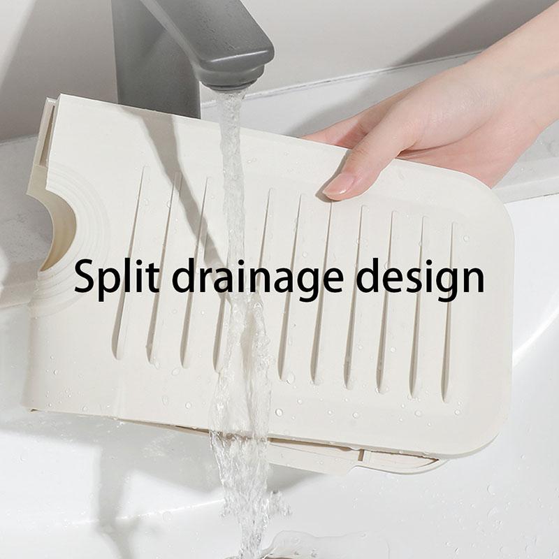 Kran Avloppsdyna Diskbänk Bänkskiva Avledande Tvål Halkfri Kudde Silikon Avloppsdyna Vågig Värmebeständig Hyllmatta