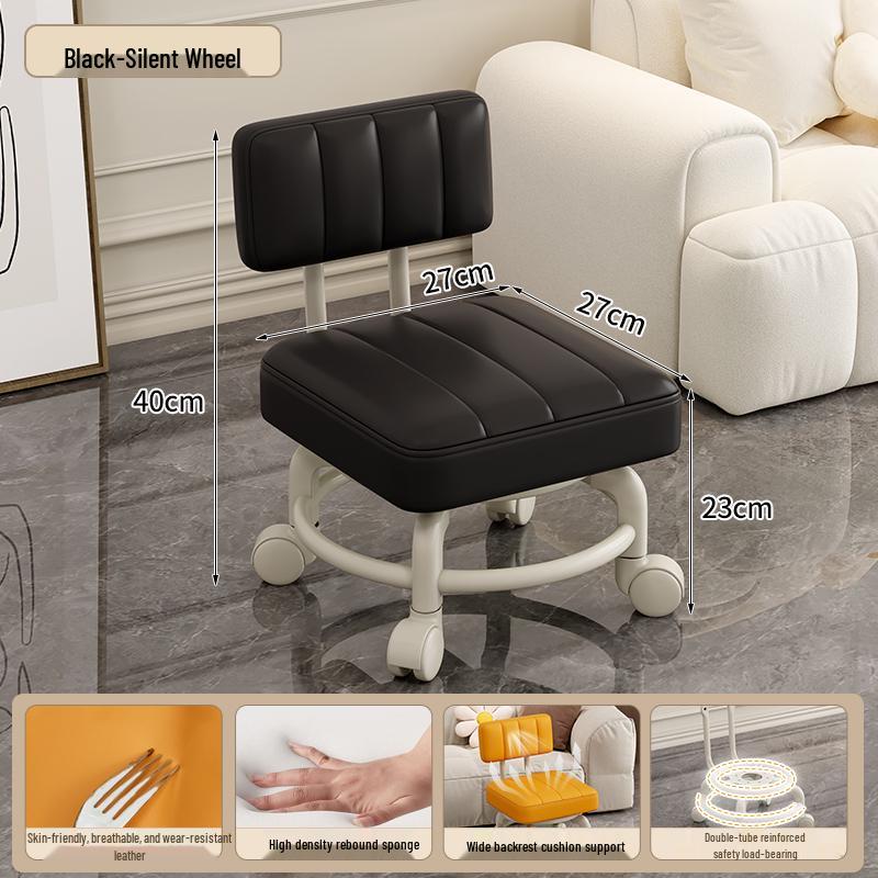 Kompakter Rollhocker mit Schwenkrädern – Ideal für Zuhause, Beauty oder den Gelegenheitsgebrauch