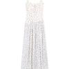 French Temperament Waist Polka Dot Suspender Dress, Women's Summer Seaside Vacation Style Skirt, Lace-up A-shaped Long Dress