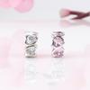 Pan Jia S925 Sterling Silver Heart-shaped Rhinestone Beads - Fashionable DIY Accessories