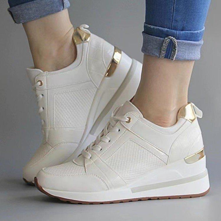 Large Size 43 Women 'S Sneakers Shoes  Summer New Thick Bottom Wedge Casual Shoes Comfortable Mesh Running Shoes Sports Shoes