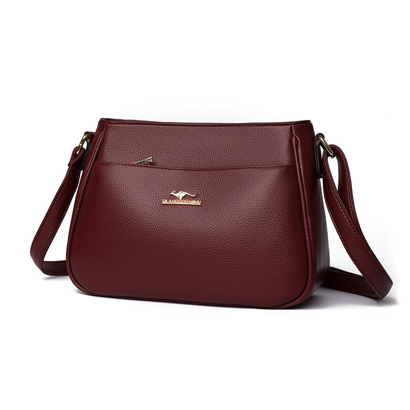 Fashionable Women's Faux Leather Shoulder Bag, Multi-layer Middle-aged Mother Bag, Retro Shoulder Bag, Perfect for Commuting, Travel, and Daily Use