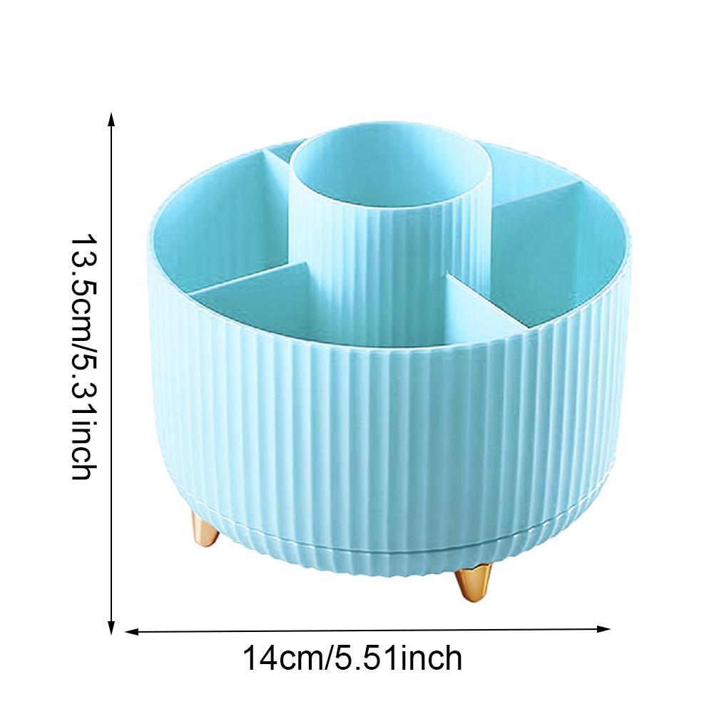 360° drehbarer Make-up-Organizer, große Kapazität, Aufbewahrungsbox für Desktop-Kosmetik, tragbarer Lippenstift-/Make-up-Pinsel-Stifthalter für Badezimmer