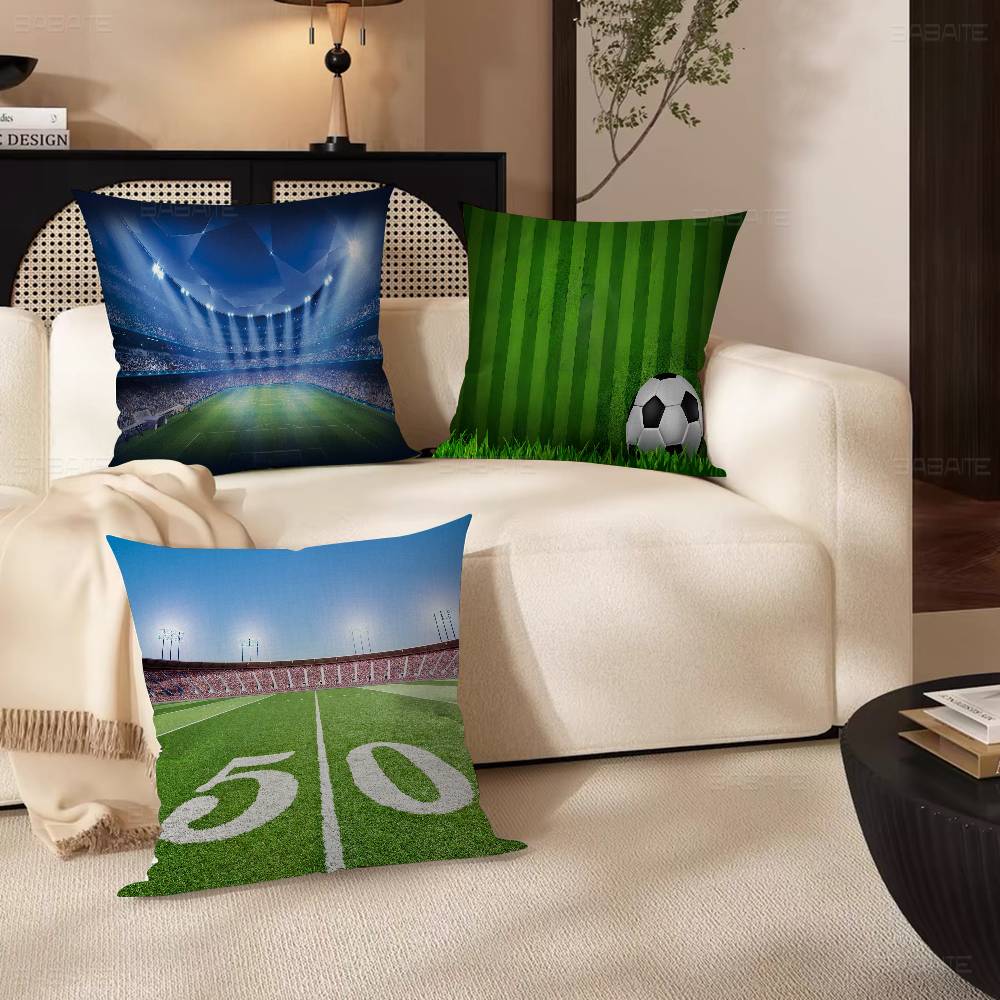 Outdoor Football Field Pillow Cover Sofa Cushion Cover Home Room Decoration Children Gift