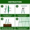 Cucumber Trellis for Garden 48 Inch A-Frame Plant Trellis Set with Net And Ties Climbing Vegetable Support Trellis for Cucumbers Tomatoes Grapes