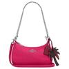 Teri 20 Brand Logo Selected Pebbled Leather and Printed Coated Canvas Crossbody Bag Small Women’s Dragon Fruit