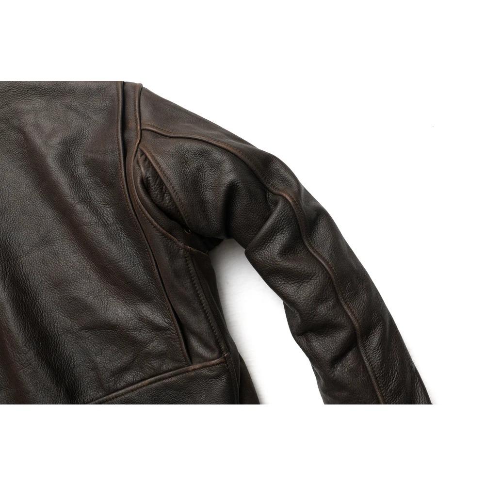 Super Flight Jacket Quilted Men Leather Jacket Soft Genuine Cowhide Natural Fur Collar M430