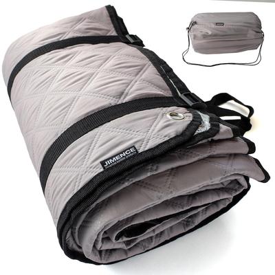 Tapis de loisirs imperméable JIMENCE avec tapis intérieur et sac de rangement 198 x 300 (Jimens) Épais, Grand, Revêtement Aluminium (Greige, cm)