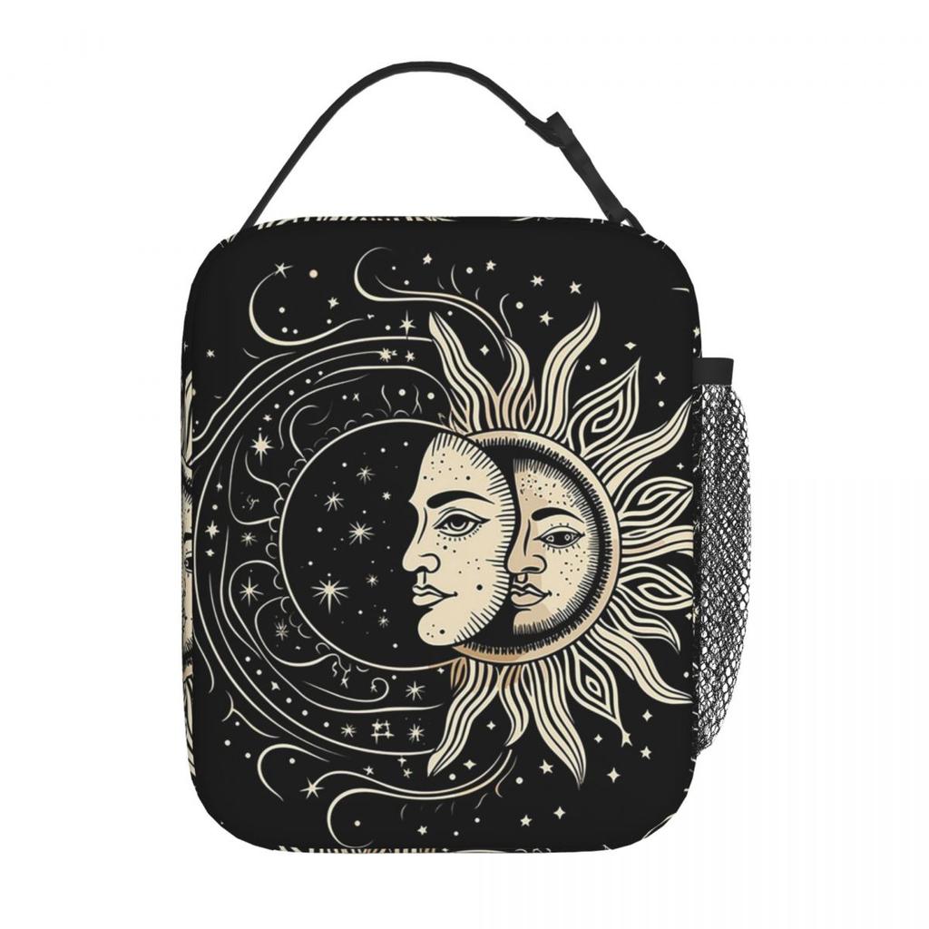 Mysterious Sun And Moon Insulated Lunch Bag for Kids School Cooler Thermal Food Box Tote Portable Lunch Boxes Container