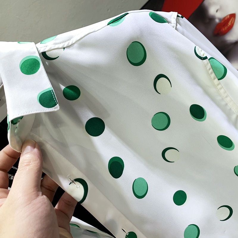 2023 New Spring and Autumn Fashion Polo Collar Print Slim Fit Hanging Korean Version High End Fashion Casual Simple Men's Shirt