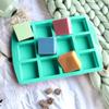 Silicone Brownie Pan With Dividers 12 Grids Soap Candle Mold Chocolate Bar Mold Kitchen Baking Decoration Non-Stick Center For