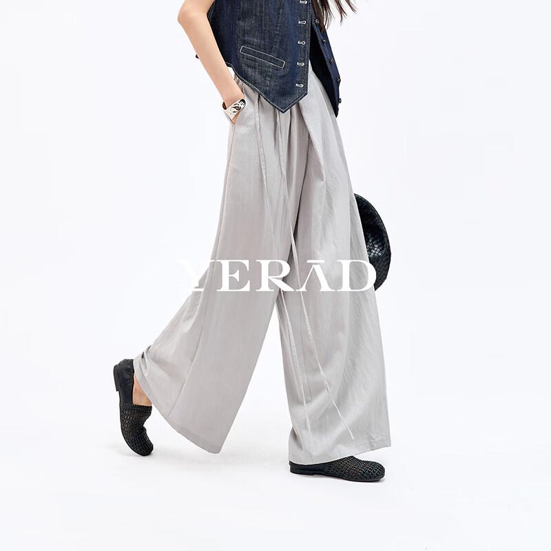 YERAD Women's Tie-Waist Wide-Leg Trousers