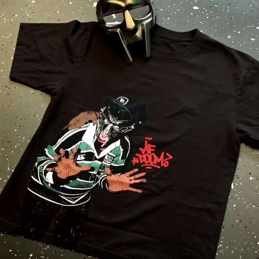 

Sopula Винтаж Самый Крутой Злодей Mf Doom Графическая Повседневная Уличная Баскетбольная Футболка Харадзюку Оверсайз Футболка Графические Футболки L