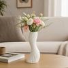 Plastic Imitation Ceramic Vase Wave Shape Curved Wave Vase Durable Flower Vase  Home Decoration
