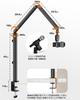 Microphone Stand with Boom Load Aluminum for Condenser Compatible with HyperX Arm, 1.8KG Capacity, Construction, Microphones, SoloCast/QuadCast