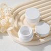 5g Nail Art Gel Storage Bottle - Pure White, Light-Proof, Anti-Overflow Ring.