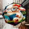 1pc Lamb Reading Pattern Umbrella Design Automatic Opening and Closing Umbrella, High-quality Travel Umbrella,  c1128225