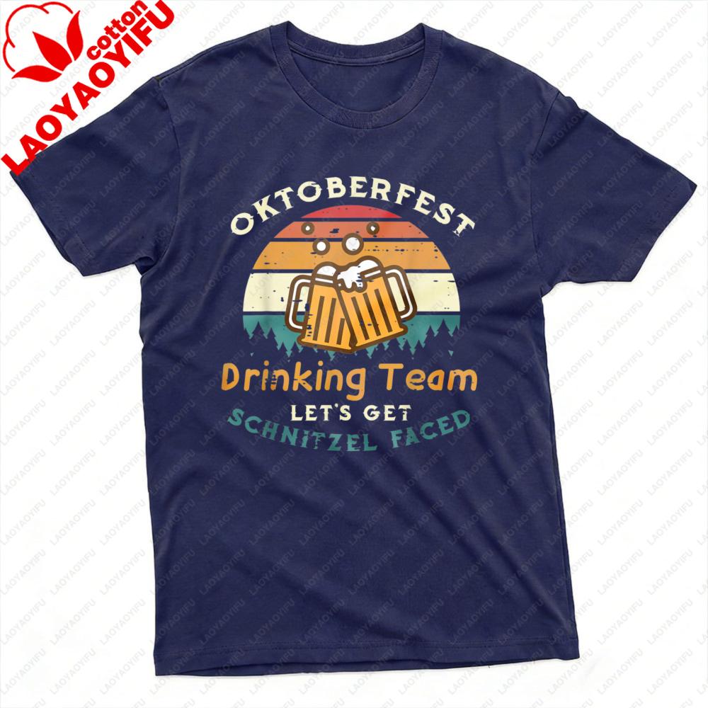 Oktoberfest Drinking Team Men TShirt Cotton Short Sleeve Casual Summer Fashion Tee Oktoberfest Party Gift for Men Unisex Top
