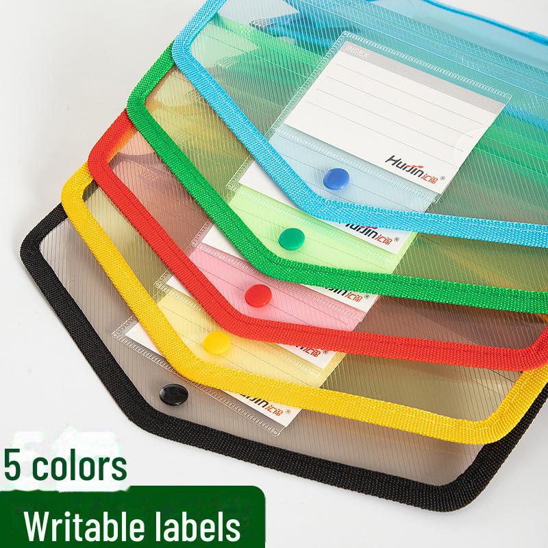 Transparent A4 Document Bag with Large Capacity and Business Card Holder