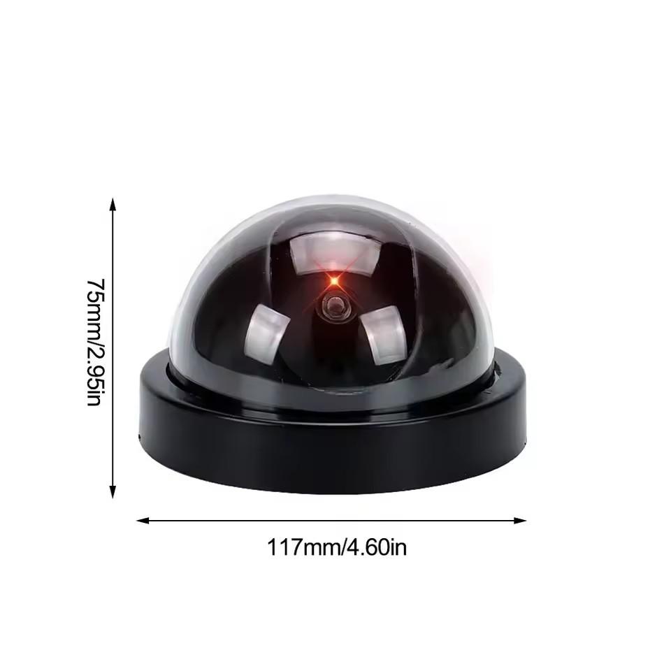 

Creative Black Plastic Dome CCTV Dummy Camera Flashing Led Fake Camera Power Via AA Battery Surveillance Security System