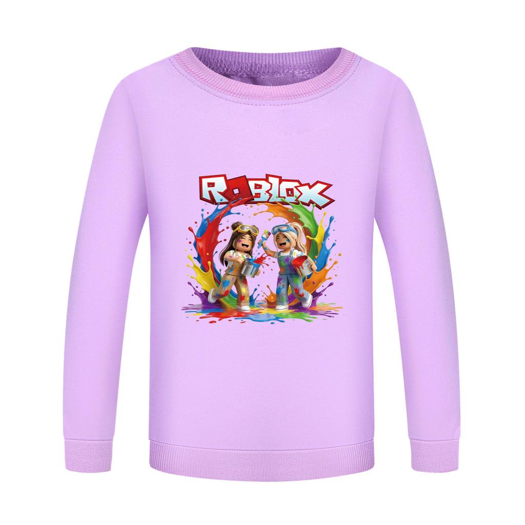 5577 Multi-color Children Boys Girls Roblox Printed Round Neck Long Sleeves Sweatshirt Top
