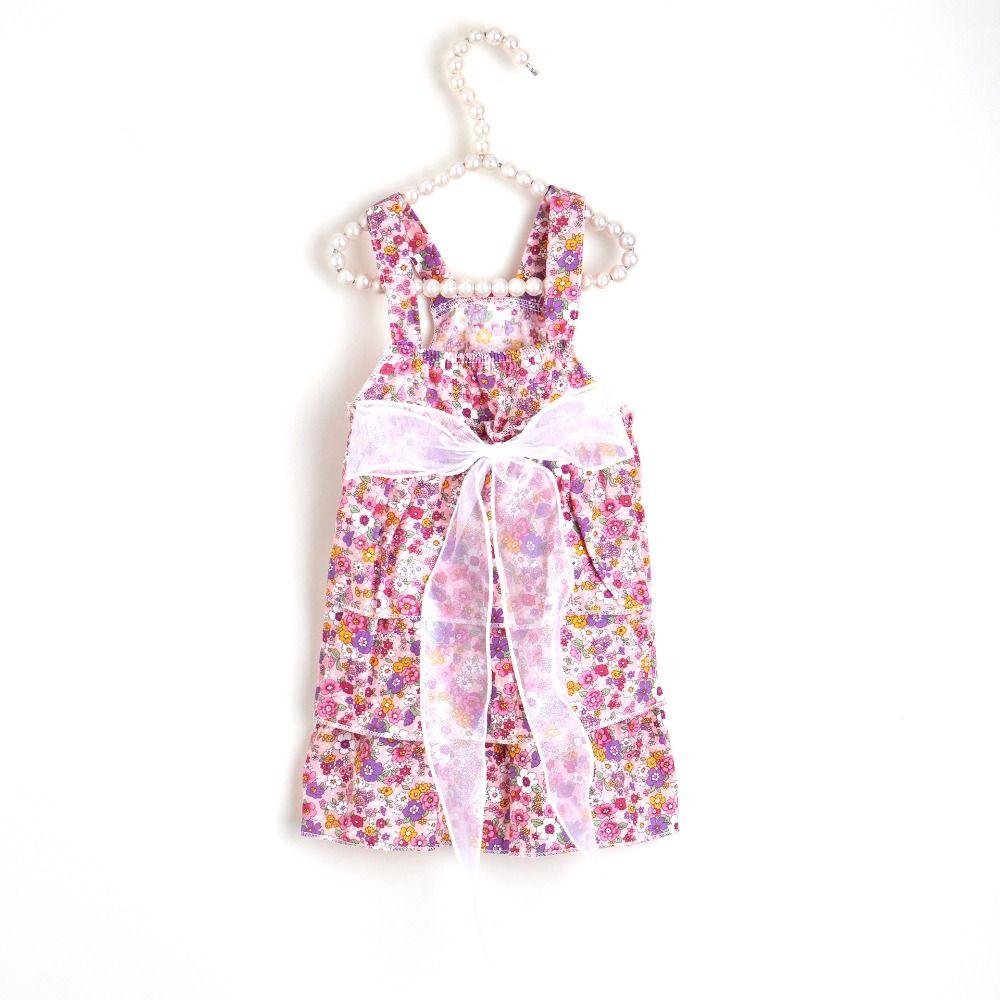 Cotton Dog Dress Floral Skirt Printed Pet Suspender Skirt Cute Cat Dress Dog Clothes