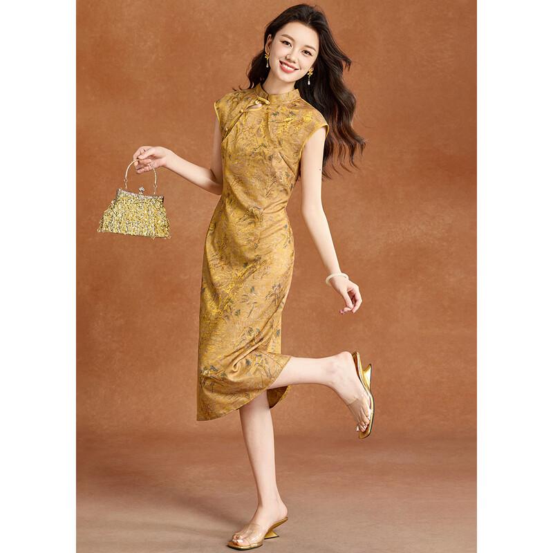 Meilannie Chinese Style Jacquard Cheongsam Dress