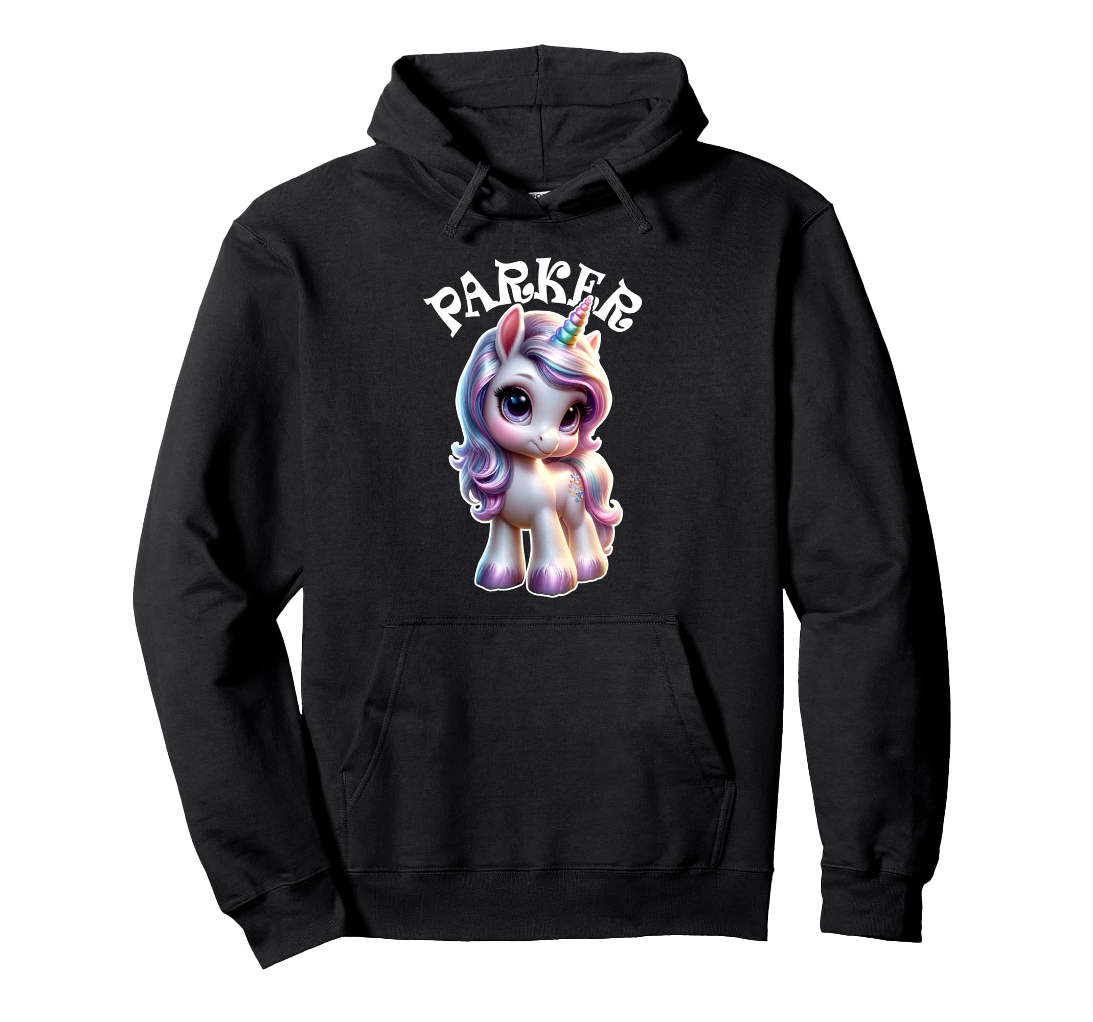 

Parker Cute Unicorn Design Girls Name Hoodie