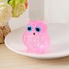 Glitter Owl Sugar Stress Ball Slow Rebound Stress Relief Clear Bird Squeeze Toy Anxiety Relieving Animal Shape Hand Relaxation Tool