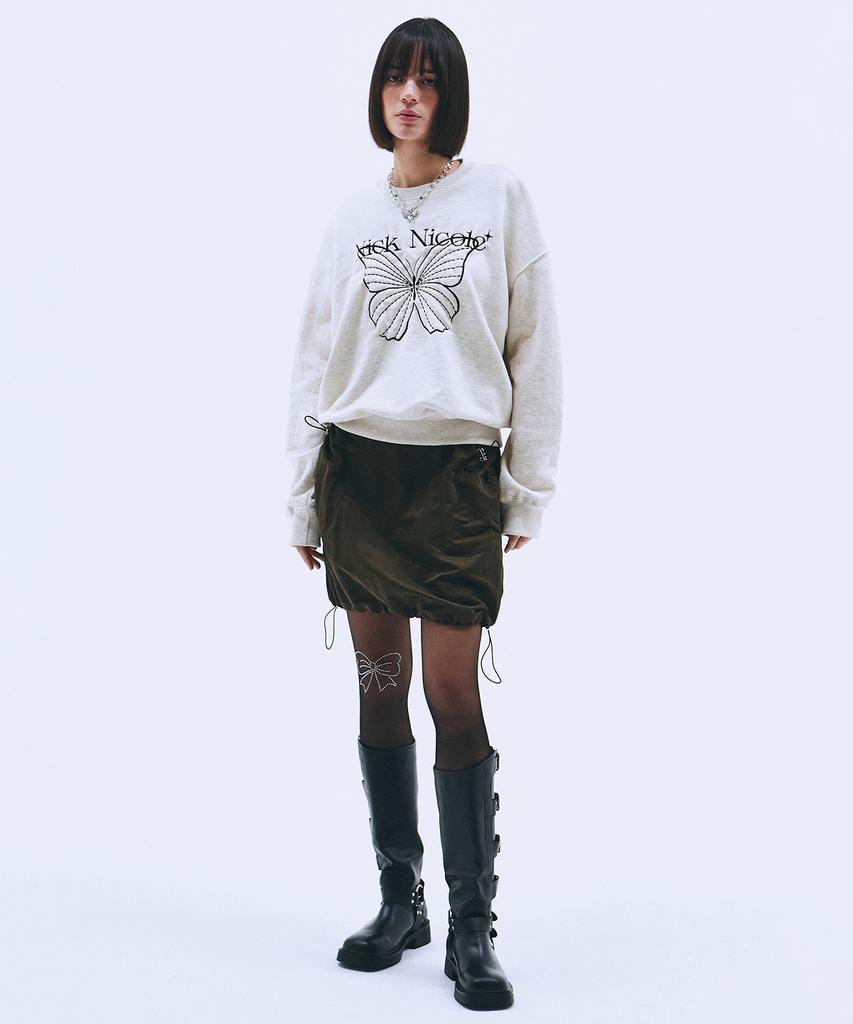 Nigaennikol Shine Butterfly Sweatshirt_Oatmeal