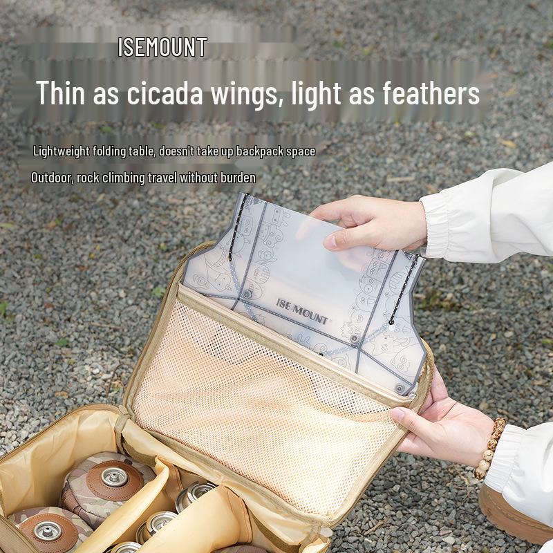 Portable Outdoor Folding Camping Table with Multifunctional Tray