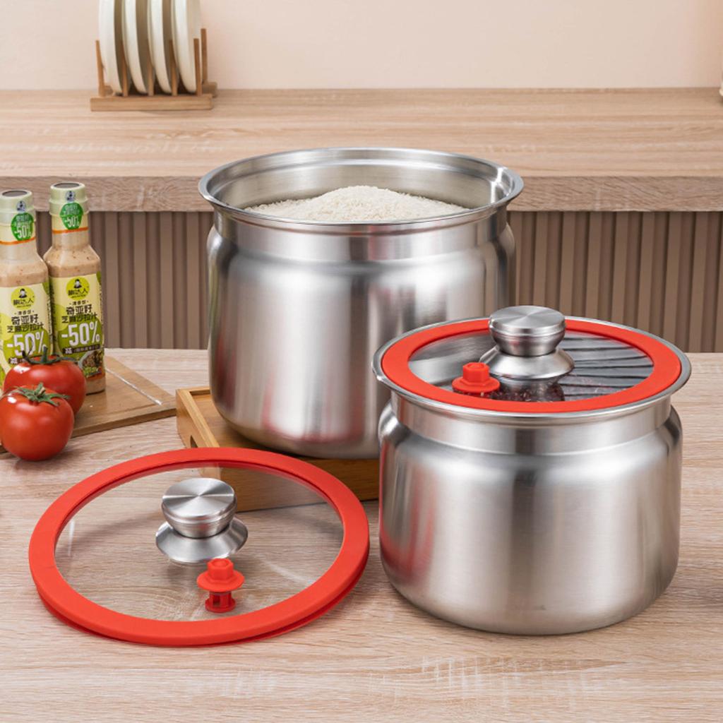 Stainless Steel Containers Large Capacity Airtight Locking Lids Rustproof Designs for Bulk Food Storage Solution