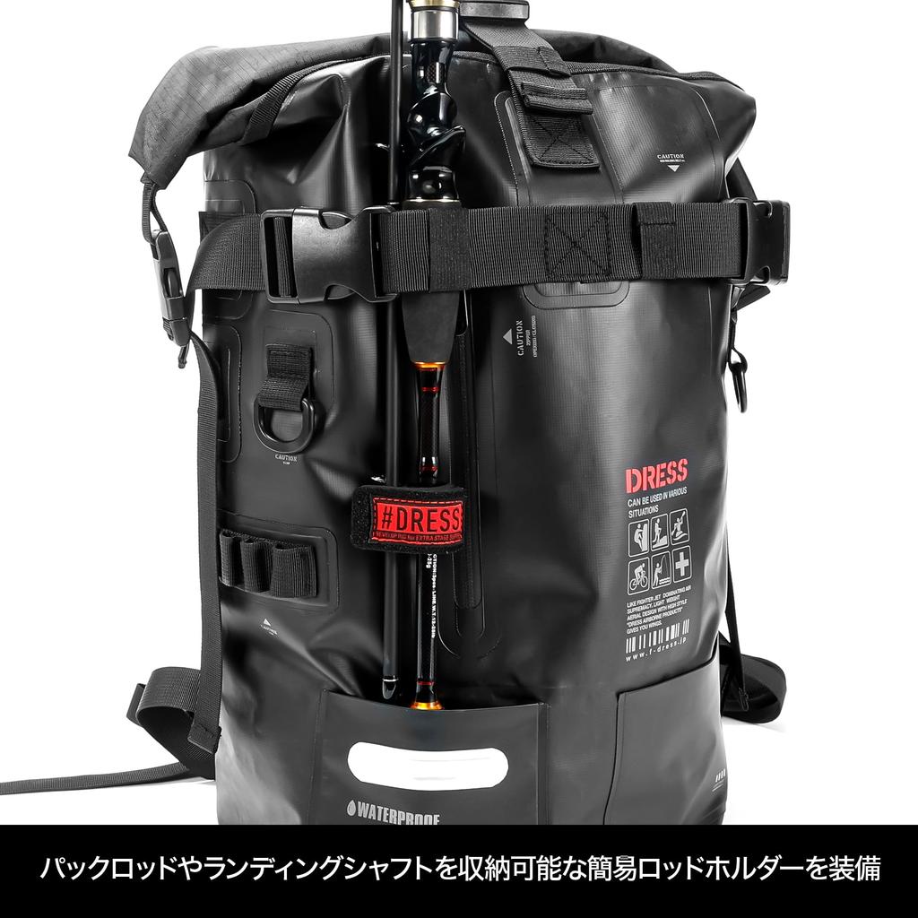 Fishing Proof Disaster Large Waterproof Fishing Tackle Bag with Rod Fishing Bag [DRESS] Backpack, Preparedness, Capacity, Holder, Men's