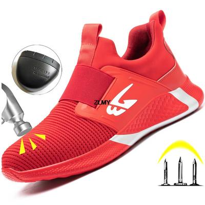 Scarpe di Sicurezza Traspiranti alla Moda Uomo Donna Punta in Acciaio Scarpe da Lavoro Stivali da Lavoro Antiperforazione Leggeri Antishock Sneaker Nuovo Uomo Moda
