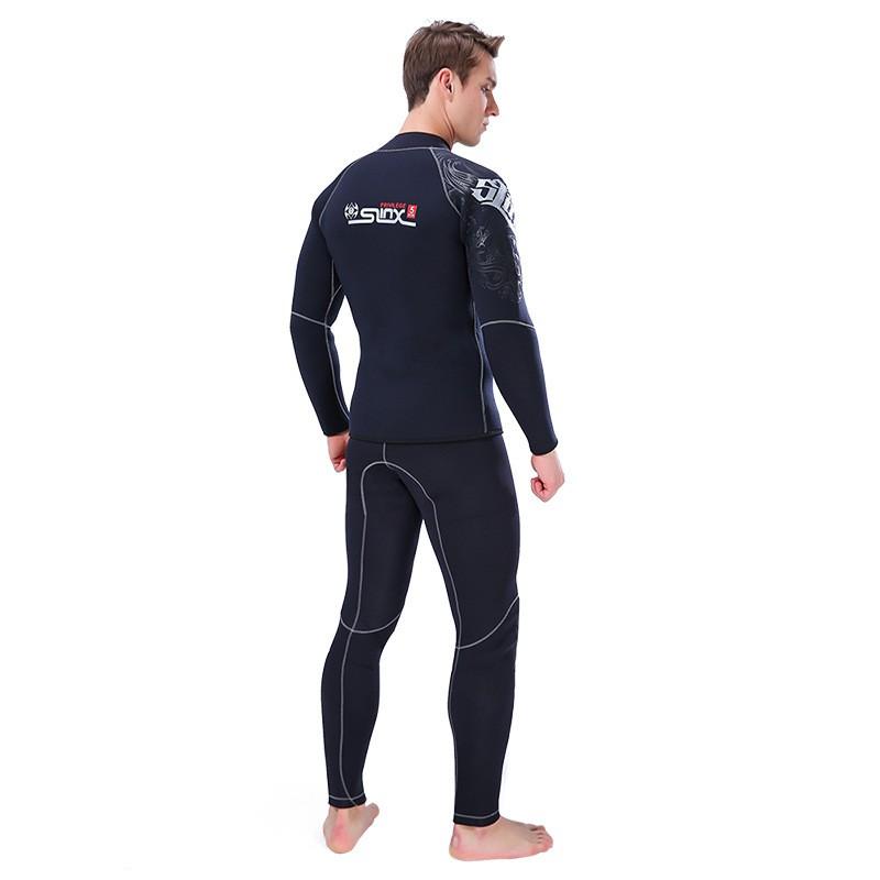 Diving Wetsuit 5mm Thick Neoprene Separate Suit With Fleece Lining Warmth Surfing Snorkeling Water Sports