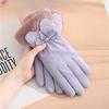 Fashionable Warm Gloves for Women In Autumn and Winter Cute Plush Warm Touch Screen Outdoor Riding Non Slip Waterproof Ski Gloves