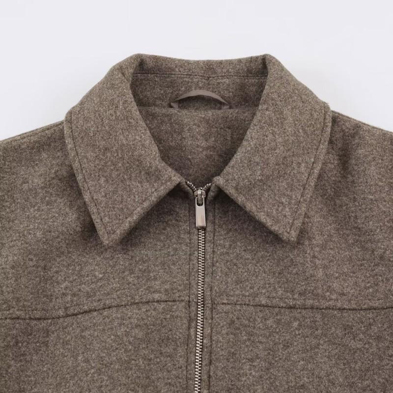 Womens Casual Zip-Up Jacket 2026 Plaid Patchwork Stand Collar Lightweight Outerwear