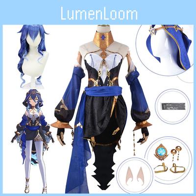 Set Costum Cosplay Poliester Genshin Impact-Layla Pentru Comic Con Halloween Petrecere de Crăciun