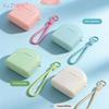 Denture Box Tray Case Drainage Design Dental Retainer Color Tray Storage Box Plastic Teeth Container False Teeth Protective