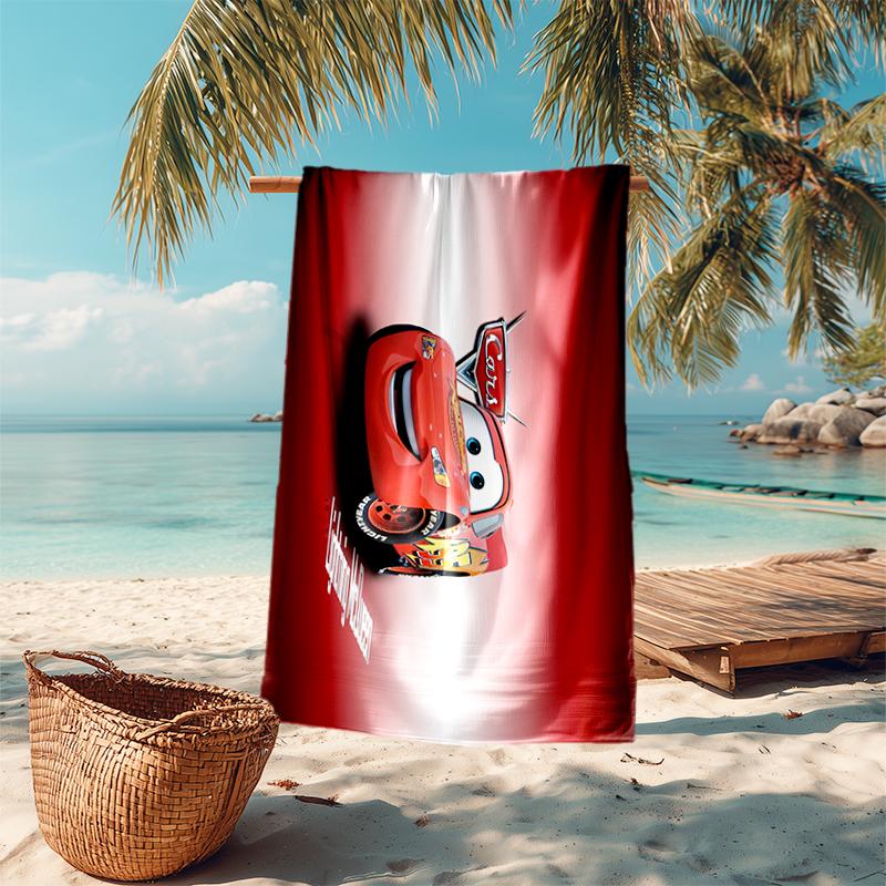 Lightning McQueen Beach Towel Outdoor Camping Beach Towel for Vacation Swim Outdoor Pool Absorbent Bath Towel