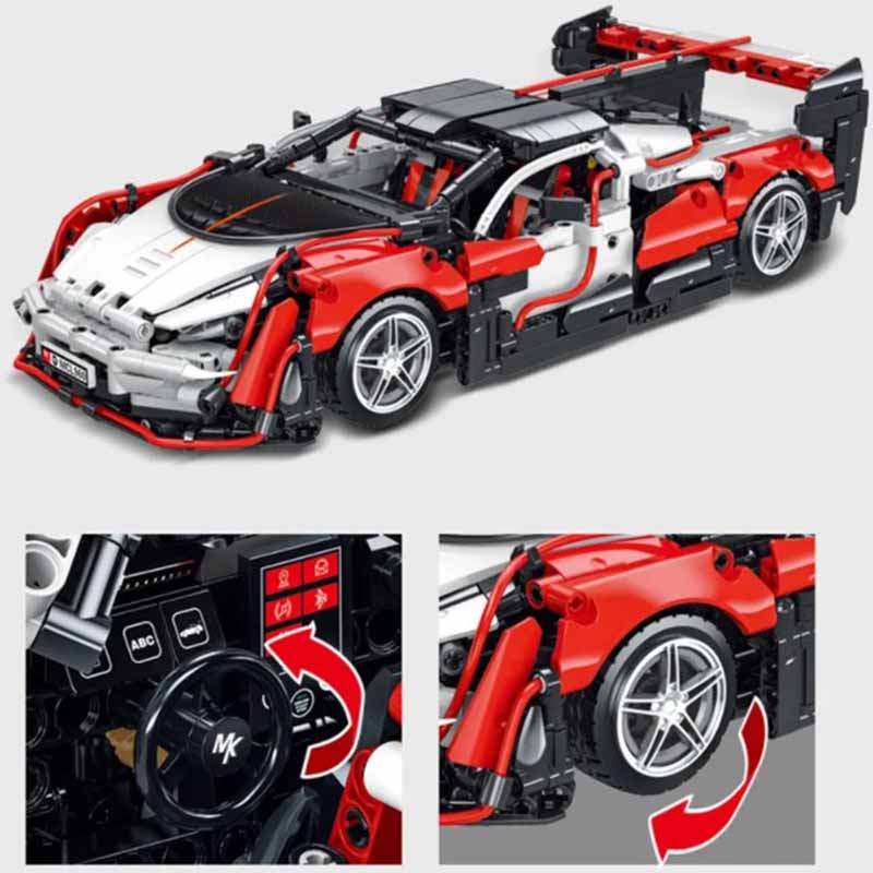 1529Pcs 1:14 Science Technical Machinery Supercar Racing Model Assembling Building Blocks Children'S Puzzle Toys Gift Decoration