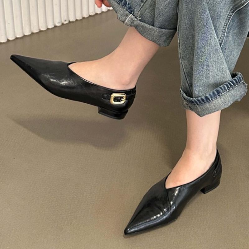 Women Flats Shoes Pointed Toe Shoes Autumn Fashion Shallow Loafers Shoes Designer Dress Elegant Woman Sandals 2025 Mujer Zapatos 35 3420₽
