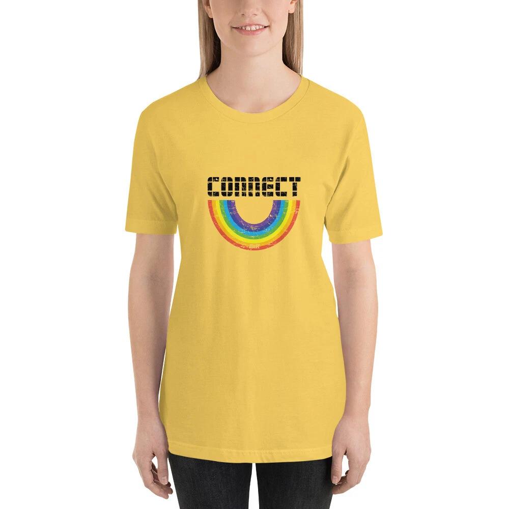 E2K Connect rainbow Unisex T-Shirt rainbows people hope future bright positive L