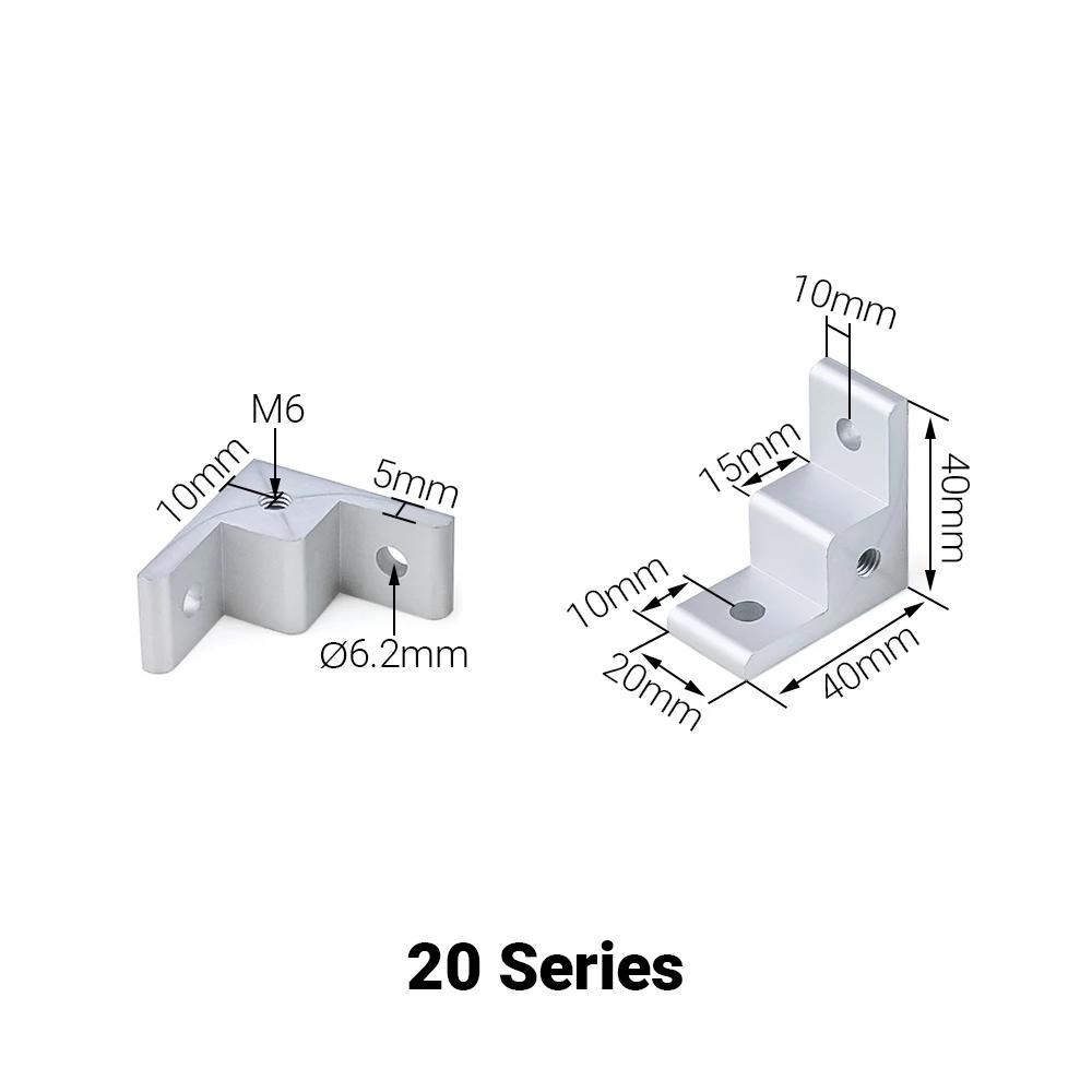 

1 шт. Алюминиевый профиль Угловой код Анкер Колесо Коннектор Прямоугольный Экструзионная Опорная площадка Монтажный кронштейн для алюминиевых профилей 20/30