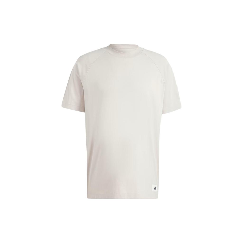 Adidas The Safe Place Tee Pure Color Logo Short Sleeve T-Shirt Men Tops Beige IS7492