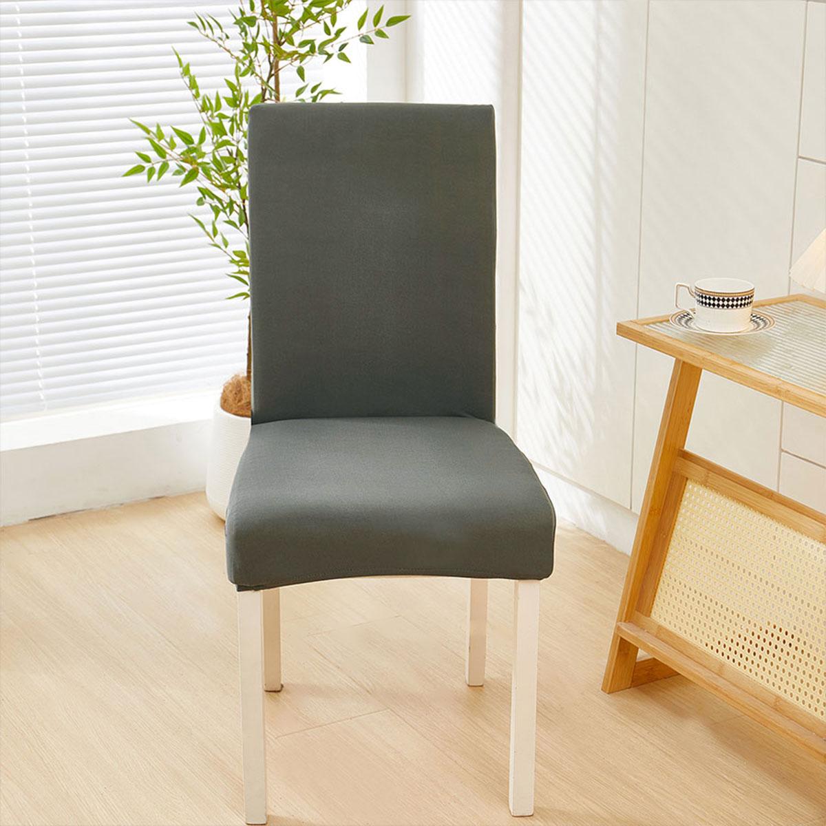 

4/6/8pcs 130gms Solid Color Stretch Chair Cover Detachable Seat Protector Suitable for Living Room Bedroom Etc Home Decoration 4 pieces